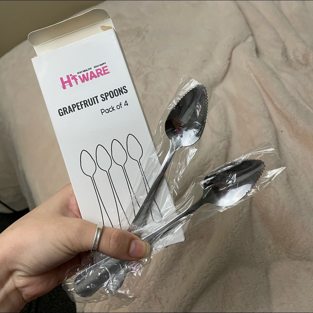 3 for $12: 2 Pack Serrated Spoons for Citrus Fruit, Melon, Etc. - Picture 4 of 4